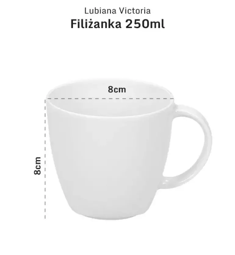 LUBIANA VICTORIA 60 x Filiżanka 250 ml + spodek / porcelana