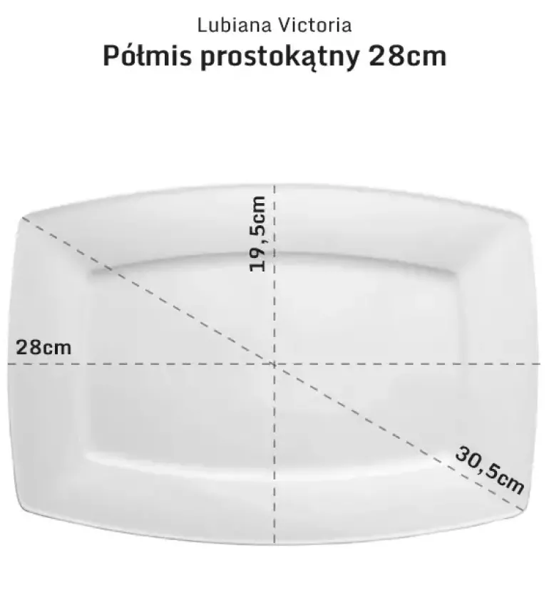 LUBIANA VICTORIA 30 x Półmis / półmisek 28 cm