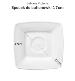 LUBIANA VICTORIA 12x Spodek 17 cm do bulionówki / porcelana