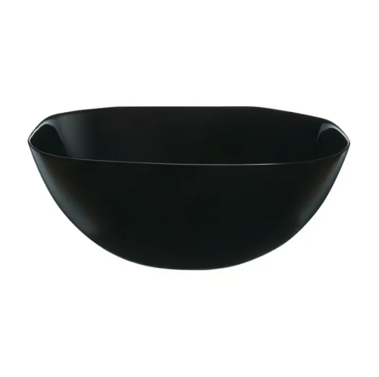 LUMINARC CARINE BLACK Salaterka kwadratowa 27 cm | szkło hartowane