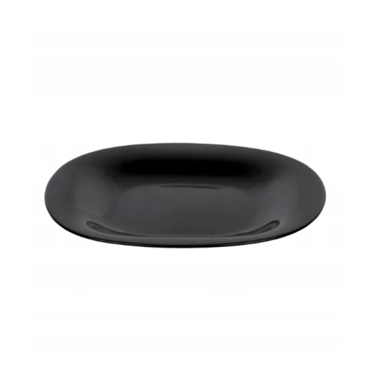 LUMINARC CARINE BLACK Talerz deserowy 19 cm | szkło hartowane | L9816