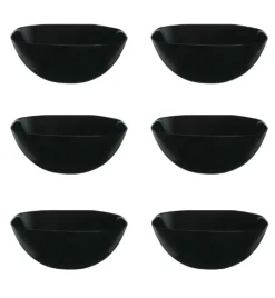 LUMINARC CARINE BLACK 6x Salaterka kwadratowa 27 cm | szkło hartowane