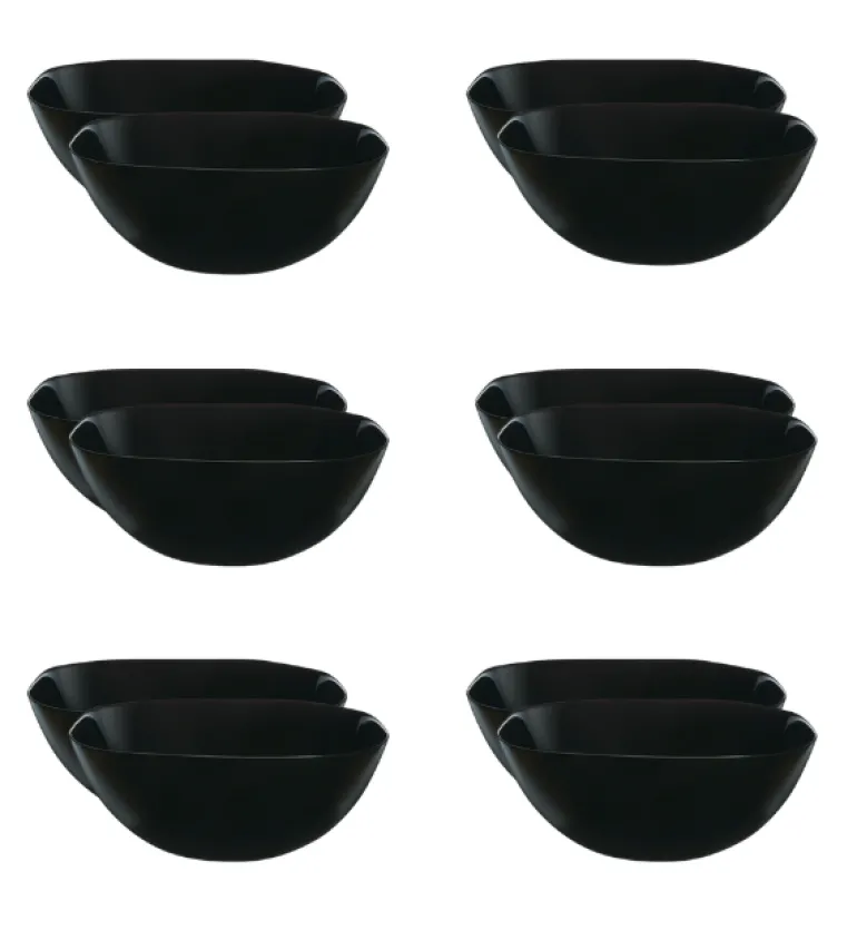 LUMINARC CARINE BLACK 12x Salaterka kwadratowa 27 cm | szkło hartowane