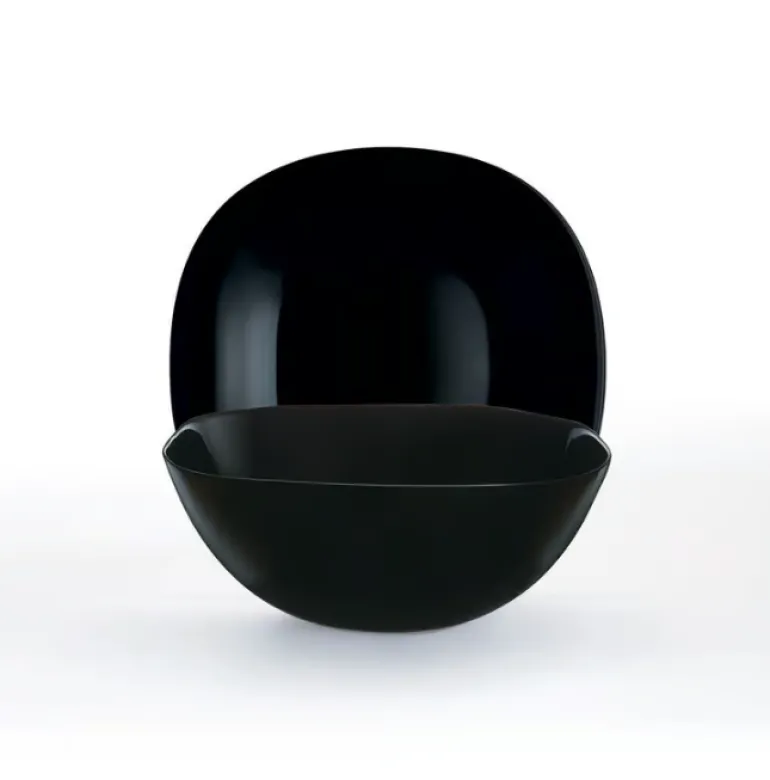 LUMINARC CARINE BLACK 12x Salaterka kwadratowa 27 cm | szkło hartowane