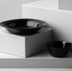 LUMINARC CARINE BLACK 6x Salaterka 12 cm | szkło hartowane