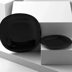 LUMINARC CARINE BLACK 18x Talerz deserowy 19 cm | szkło hartowane
