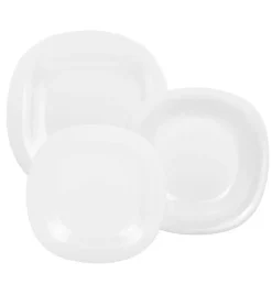 LUMINARC CARINE WHITE Serwis obiadowy 18 el dla 6 os / szkło