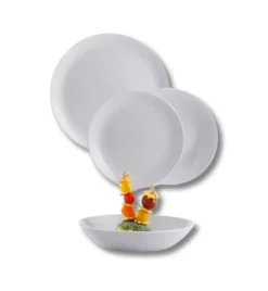LUMINARC DIWALI GRANIT Komplet obiadowy 57 el dla 18 os / szkło hartowane | P2920