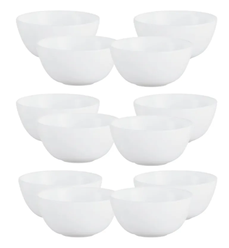 LUMINARC DIWALI WHITE Salaterka 26 cm - 12 SZT. | szkło hartowane | P6229
