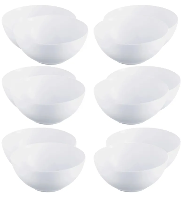 LUMINARC DIWALI WHITE Salaterka 18 cm - 12 SZT. | szkło hartowane | L4604