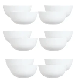 LUMINARC DIWALI WHITE Salaterka 21 cm - 12 SZT. | szkło hartowane | D7410
