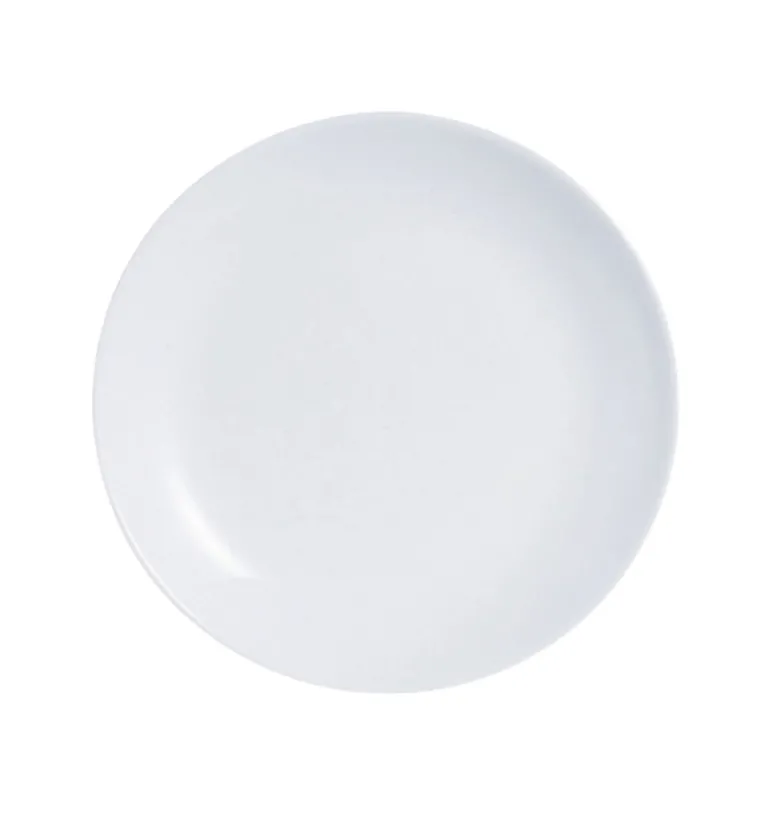 LUMINARC DIWALI WHITE Talerz płytki 25 cm | szkło hartowane | D6905