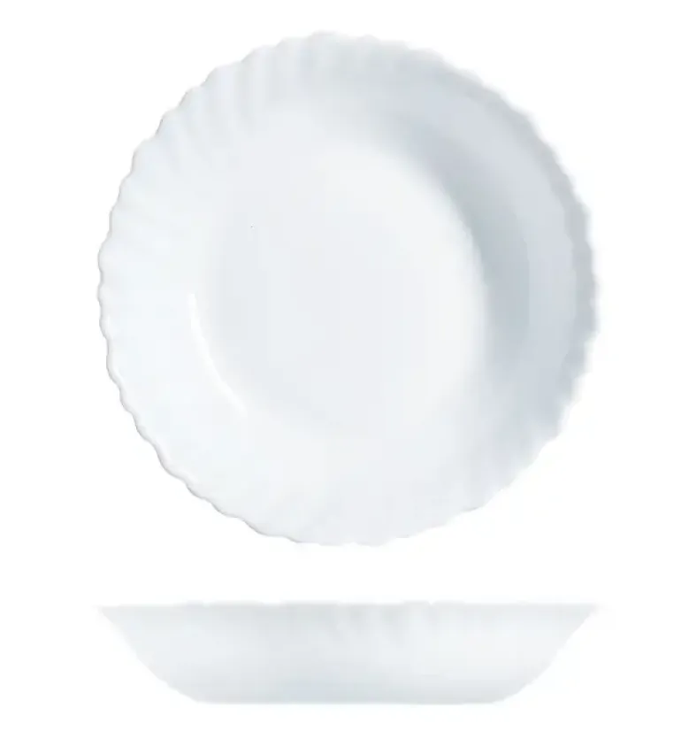 LUMINARC FESTON 12 szt. - Talerz głęboki 21 cm / szkło hartowane