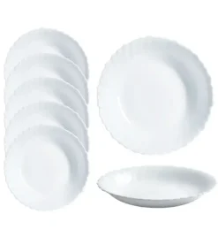 LUMINARC FESTON 6 szt. - Talerz głęboki 21 cm / szkło hartowane