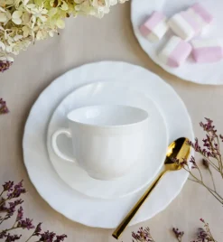 LUMINARC TRIANON Komplet 12 filiżanek 220 ml ze spodkami 14 cm| biały | szkło hartowane