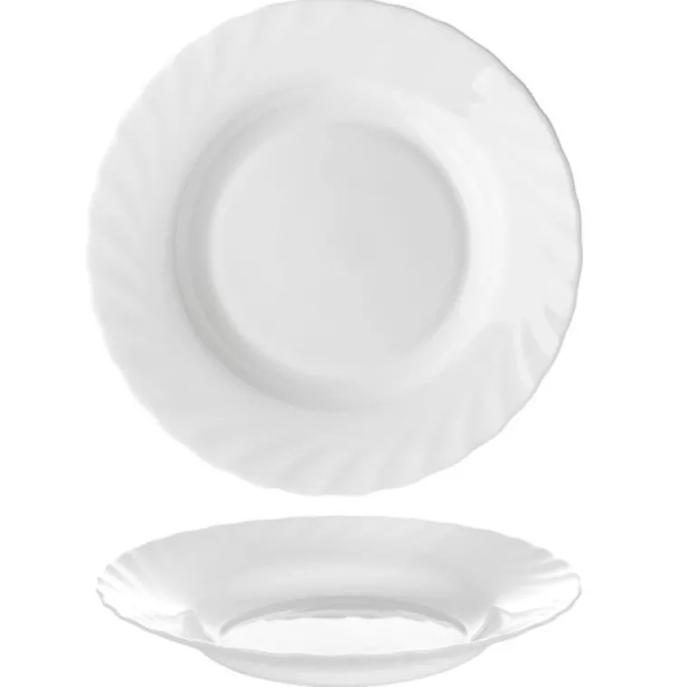 LUMINARC TRIANON 12 szt - Talerz głęboki 22,5 cm / szkło hartowane