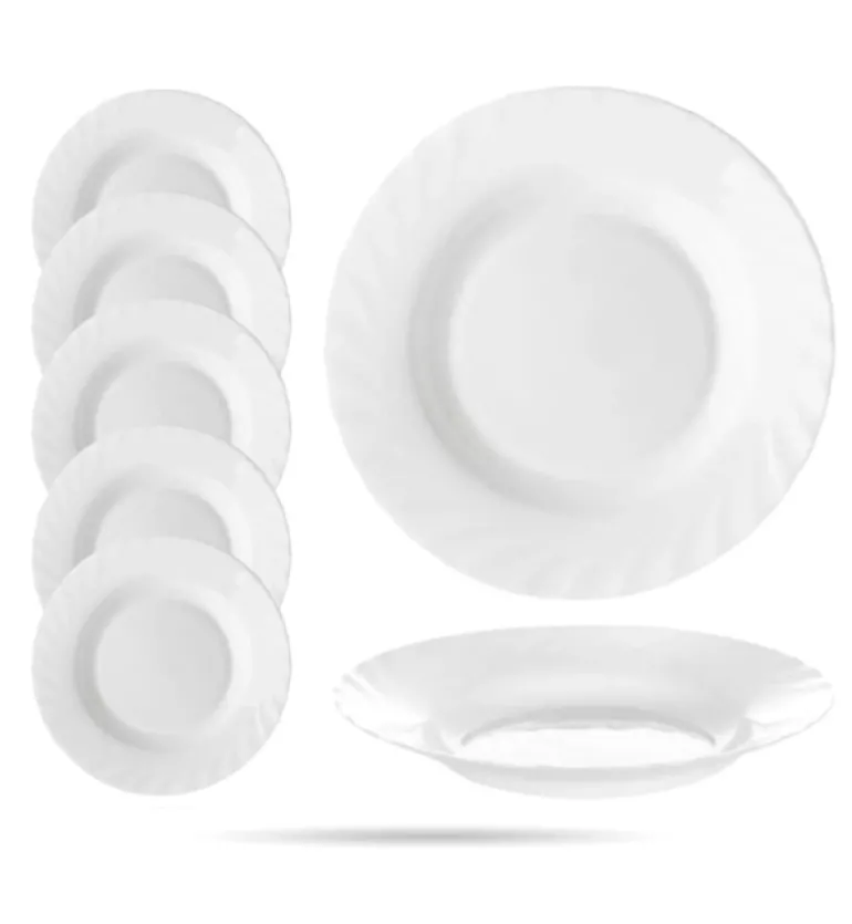 LUMINARC TRIANON 6 szt - Talerz głęboki 22,5 cm / szkło hartowane