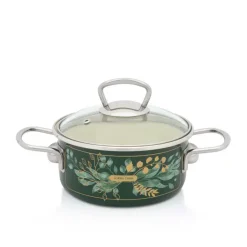 METALAC GOLDEN TIMES Garnek niski 1,5 z pokrywką 16 cm / emalia