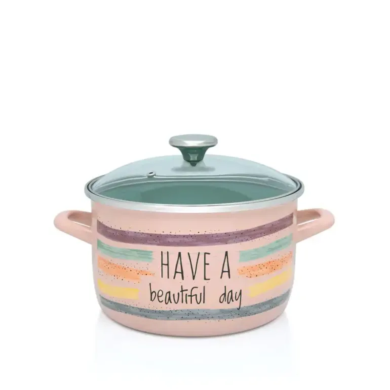METALAC HaBD Garnek głęboki 2 l z pokrywką 16 cm / emalia