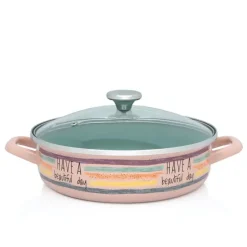 METALAC HaBD Garnek niski 4 l z pokrywką 26 cm / emalia