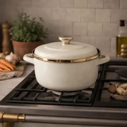 METALAC MAXIMUS PLUS Garnek 5,4 l z pokrywką 24 cm / emalia