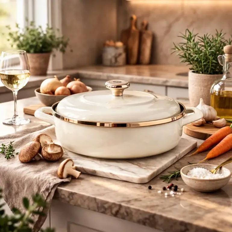 METALAC MAXIMUS PLUS Garnek niski 3,9 l z pokrywką 24 cm / emalia