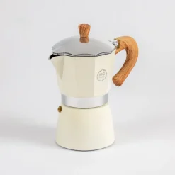 MG HOME | CREMA Kawiarka aluminiowa 300 ml / 6 filiżanek | BIAŁA