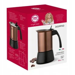 MG HOME | DOPPIO Kawiarka stalowa / rose gold