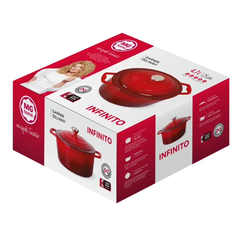 MG HOME | Garnek żeliwny INFINITO 25 cm / emaliowany