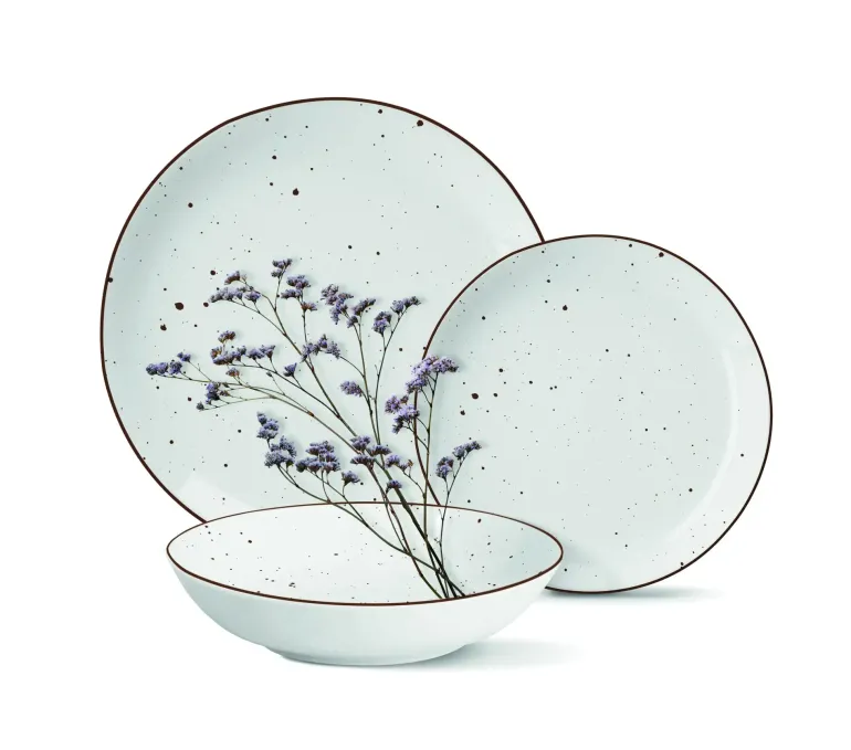 MG HOME GEMMA WHITE SERWIS OBIADOWY PORCELANOWY 18 EL / 6 OS