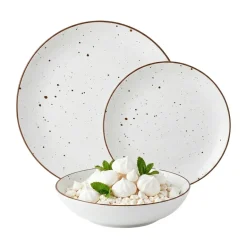 MG HOME GEMMA WHITE SERWIS OBIADOWY PORCELANOWY 18 EL / 6 OS