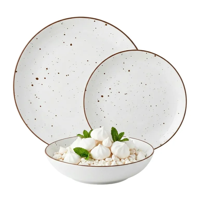 MG HOME GEMMA WHITE SERWIS OBIADOWY PORCELANOWY 18 EL / 6 OS