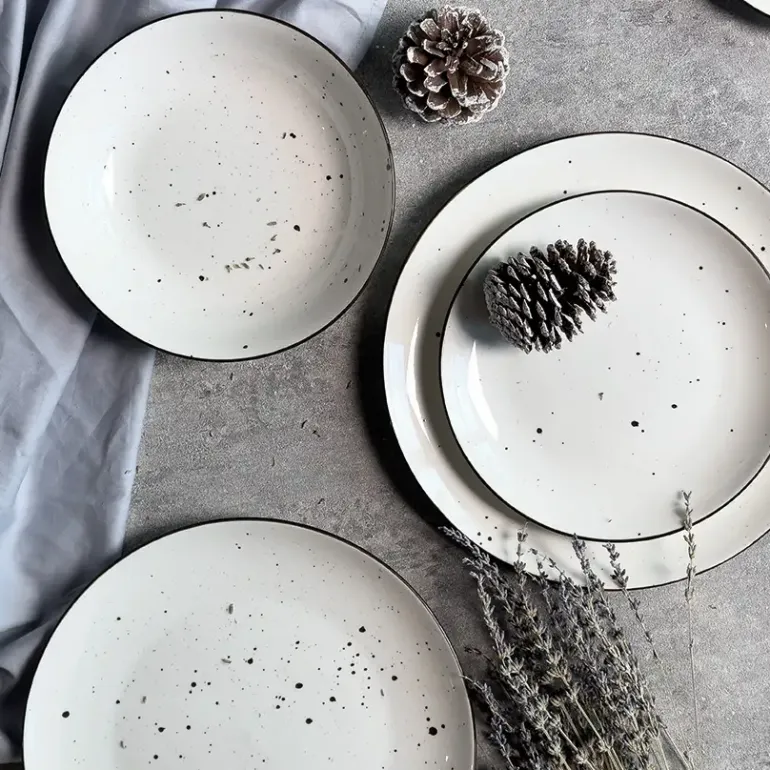 MG HOME GEMMA WHITE SERWIS OBIADOWY PORCELANOWY 18 EL / 6 OS