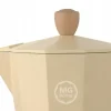 MG HOME | LUNGO Kawiarka aluminiowa / kremowa 300 ml / 6 filiżanek
