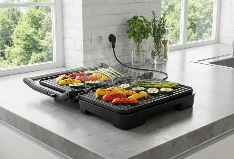 MG HOME Mini Grill elektryczny panini 1000W / srebrny