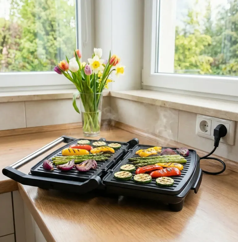 MG HOME Mini Grill elektryczny panini 1000W / czarny