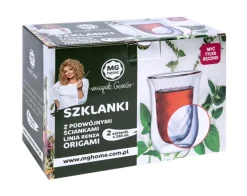 MG HOME Renza Origami Zestaw Szklanek 2x280 ml / borokrzemowe