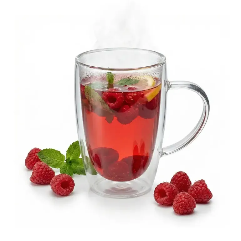 MG HOME RENZA Szklanka termiczna z uchem 350 ml / borokrzemowa