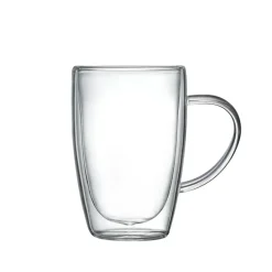MG HOME RENZA Szklanka termiczna z uchem 350 ml / borokrzemowa