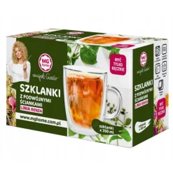 MG HOME RENZA Zestaw 2 szklanek termicznych z uchem 350 ml