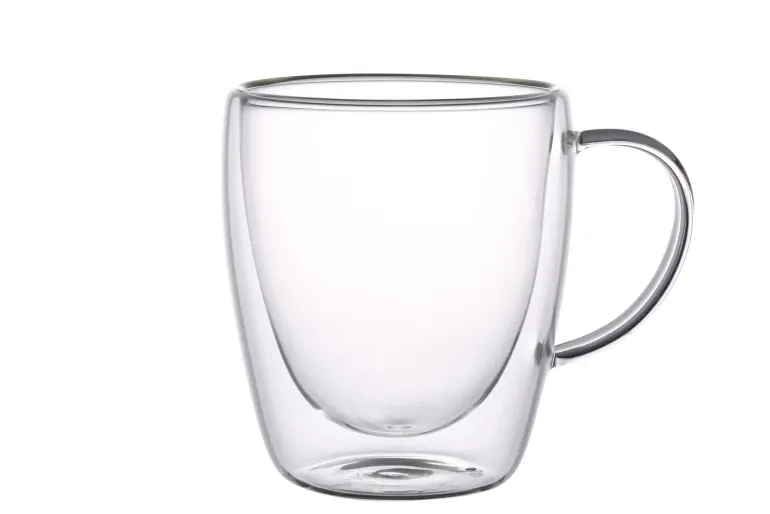MG HOME | RENZA Zestaw 6 szklanek termicznych z uchem 300 ml / transparentne