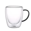 MG HOME | RENZA Zestaw 6 szklanek termicznych z uchem 300 ml / czarne