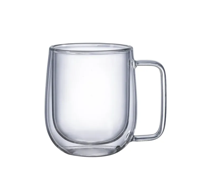 MG HOME | RENZA Zestaw 2 szklanek termicznych z uchem 250 ml / podwójne ścianki
