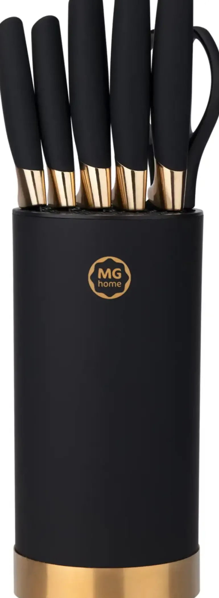 MG HOME ROSE GOLD ZESTAW 5 NOŻY + NOŻYCZKI W BLOKU
