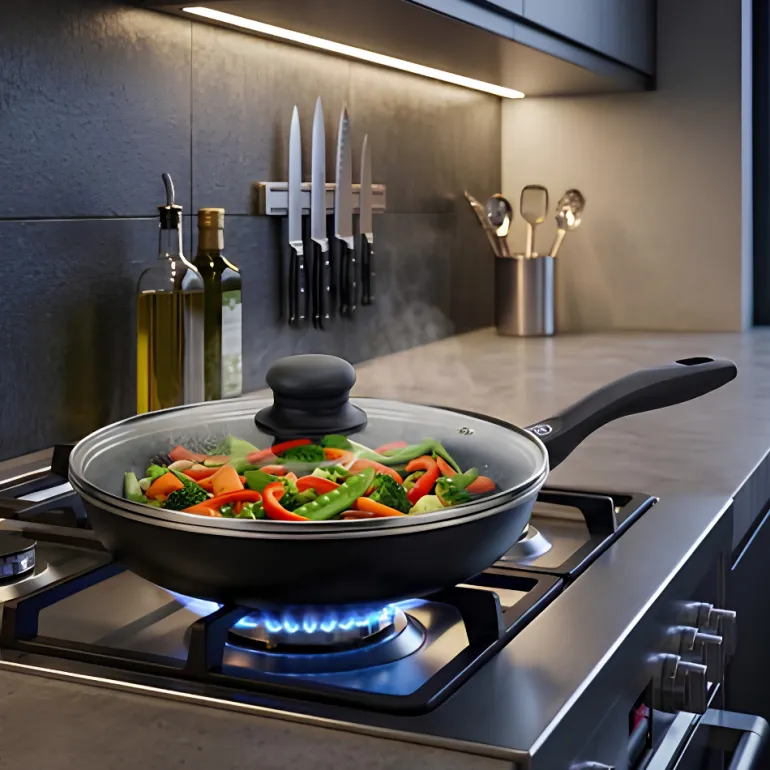 MG HOME VERDEN PATELNIA Z POKRYWKĄ 22 CM NON STICK