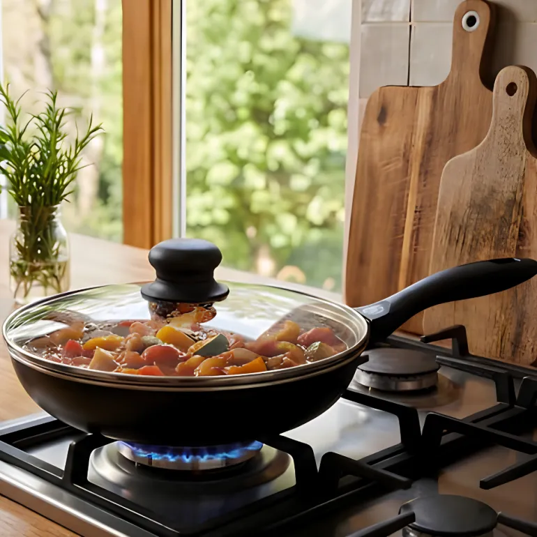MG HOME VERDEN PATELNIA Z POKRYWKĄ 22 CM NON STICK