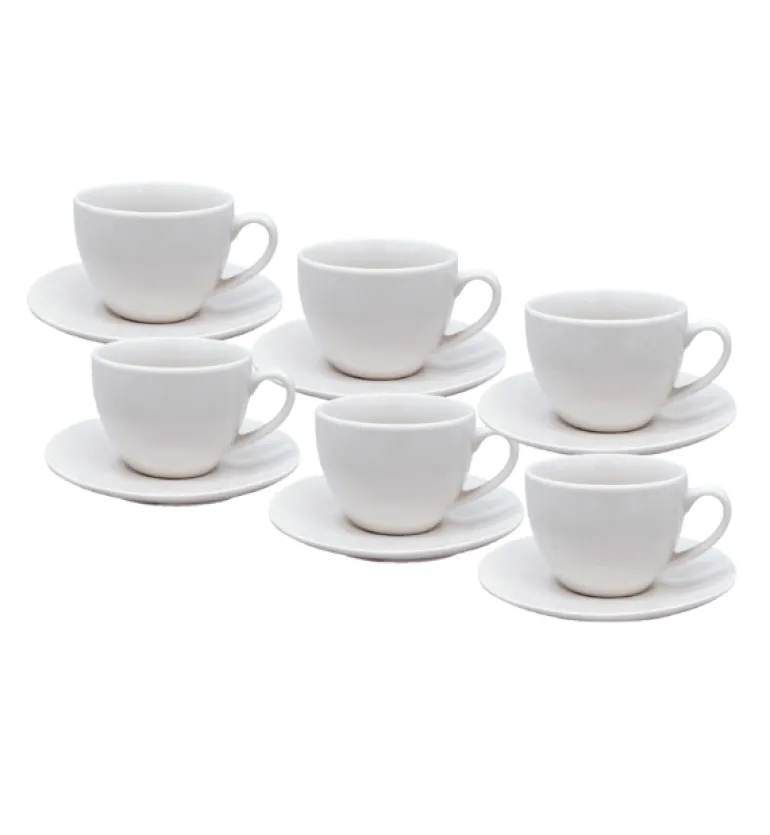 MG HOME | ZESTAW KAWOWY Z PORCELANY CLASSIC 6x240 ml