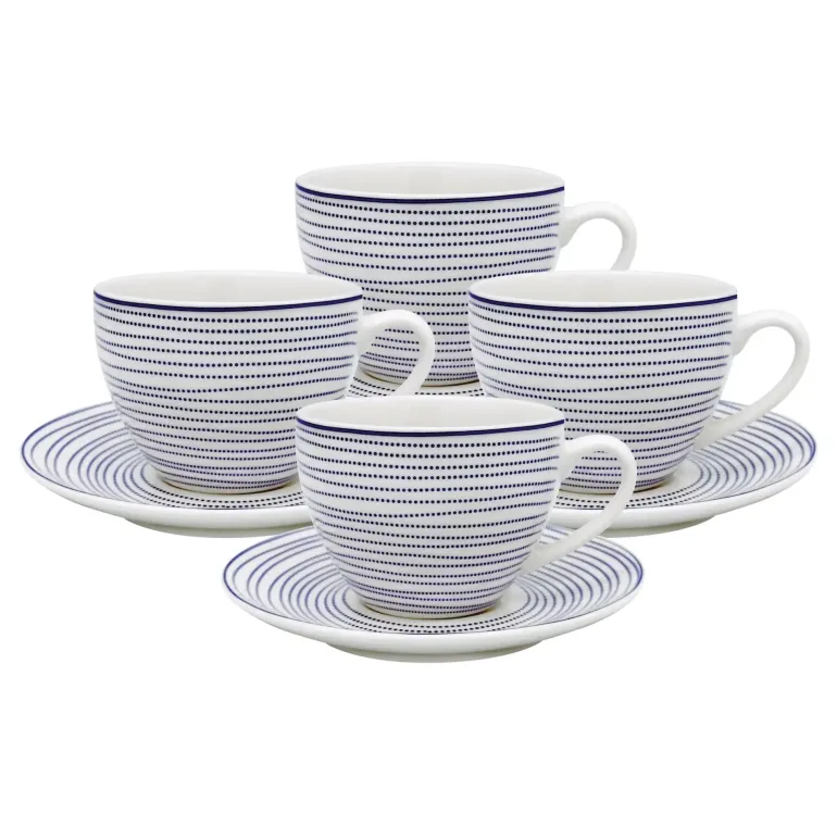 MG HOME | ZESTAW KAWOWY Z PORCELANY MAREA 4x240 ml