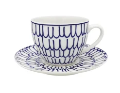 MG HOME | ZESTAW KAWOWY Z PORCELANY FIORI 4x240 ml