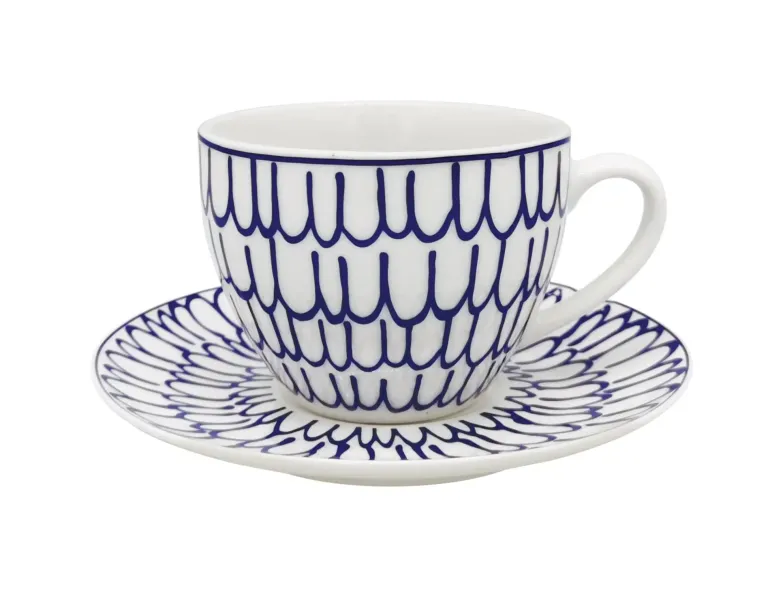 MG HOME | ZESTAW KAWOWY Z PORCELANY FIORI 4x240 ml